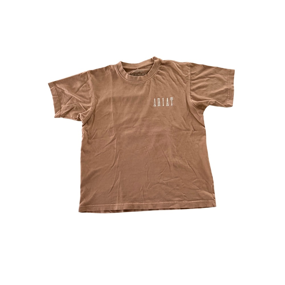 Ariat Womens Boyfriend Fit Sunflower Graphic T-Shirt Brown Medium Short Sleeve